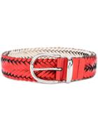 B-low The Belt Pleated Buckle Fastened Belt - Red