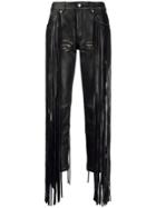 Golden Goose Fringe Trim Straight-leg Trousers - Black