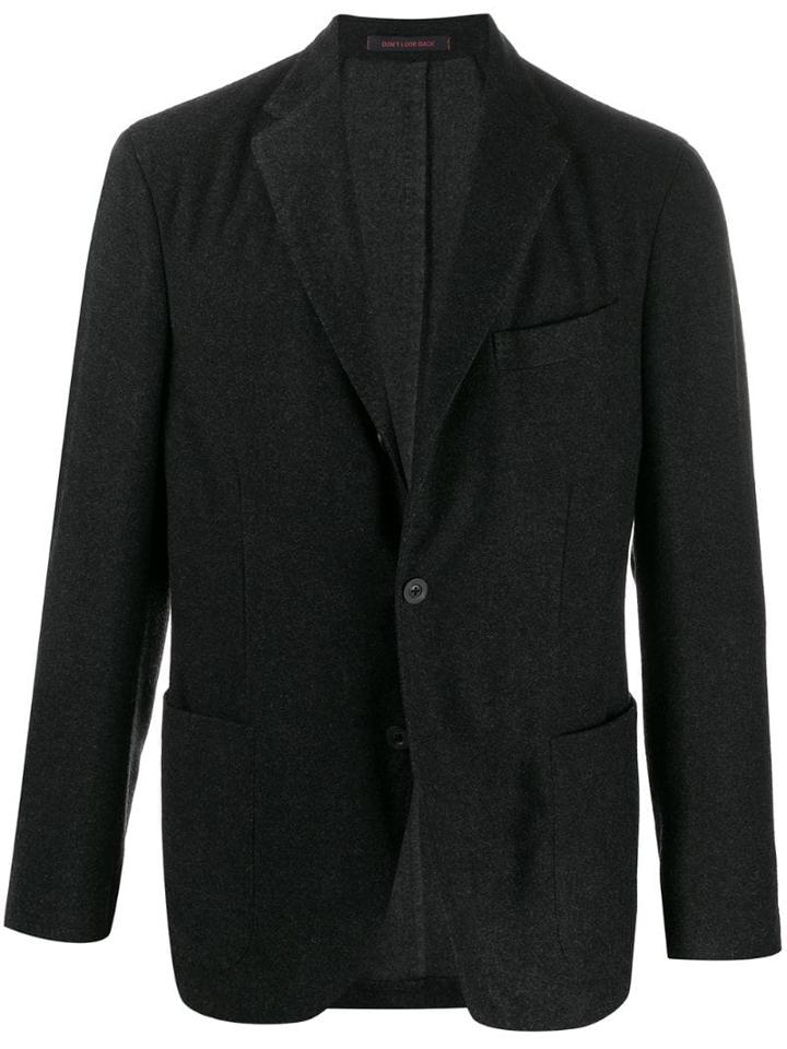 The Gigi Wool Single Breasted Blazer - Black