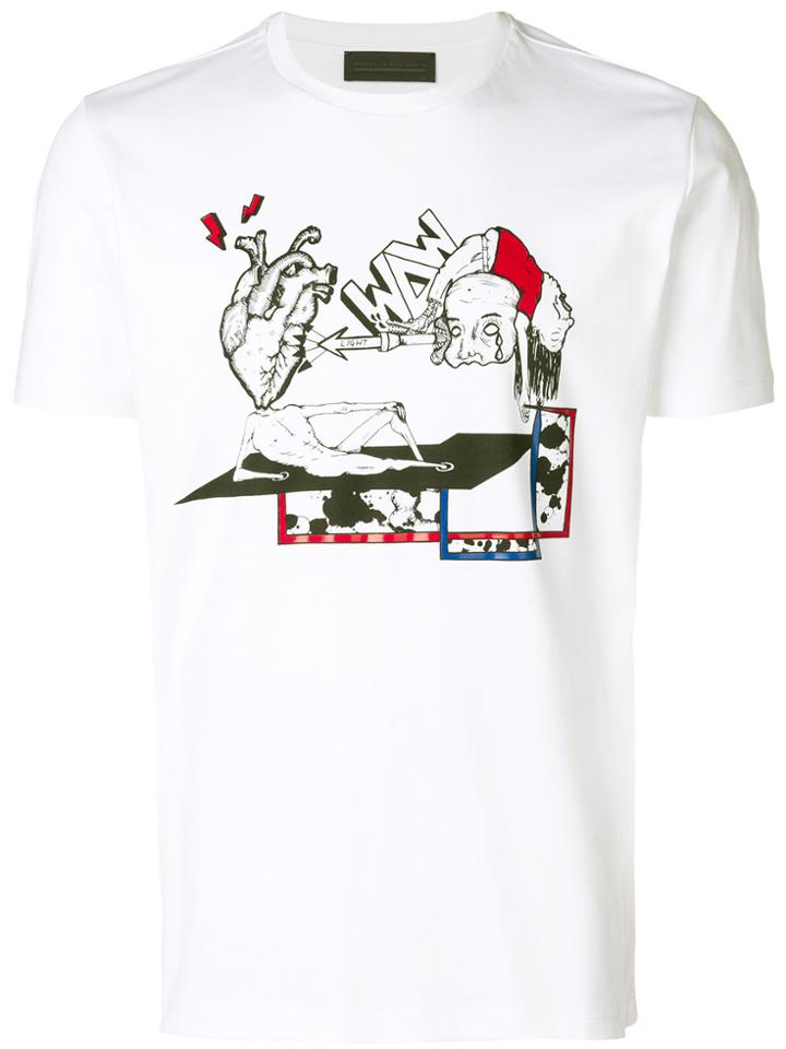 Diesel Black Gold Graffiti Print T-shirt - White