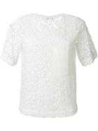 A.l.c. Flower Embroidered Shortsleeved Top