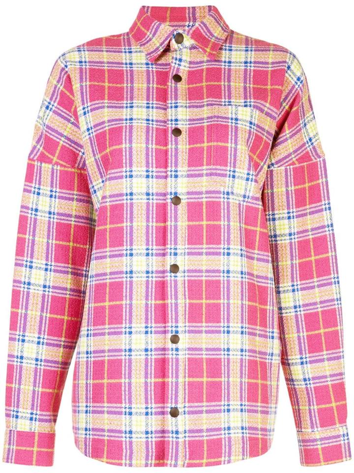 Palm Angels Classic Plaid Shirt - Pink