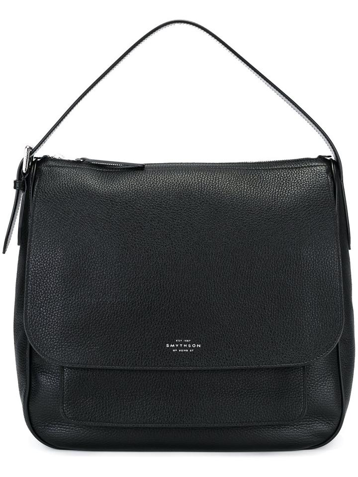 Smythson 'burlington' Hobo Tote, Men's, Black