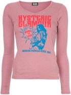Hysteric Glamour Born To Loose V-neck Blouse - Pink & Purple