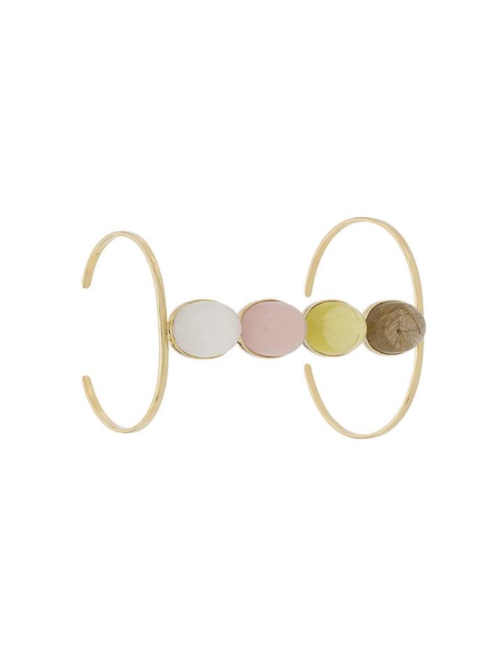 Dubini 18kt Yellow Gold And Quartz Empress Cuff