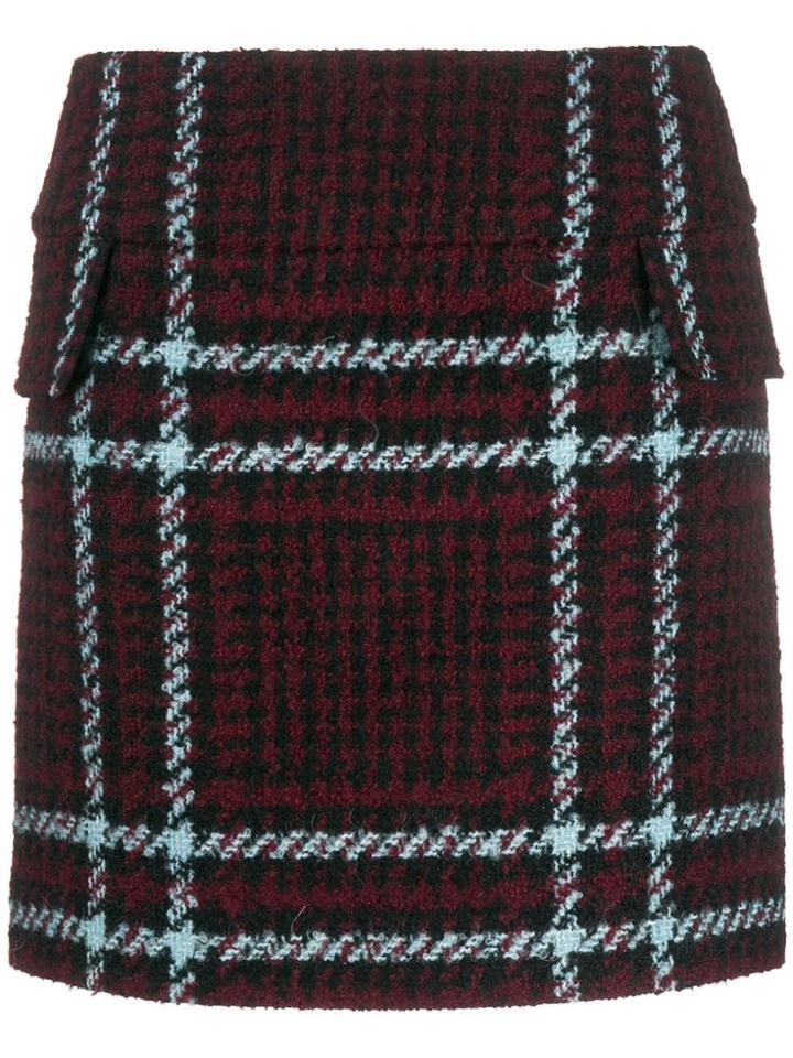 Mulberry Tartan Pattern Skirt - Red