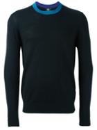 Ps By Paul Smith Contrasting Crew Neck Jumper, Men's, Size: Xl, Black, Merino