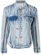 3.1 Phillip Lim Zip Sleeve Denim Jacket - Blue