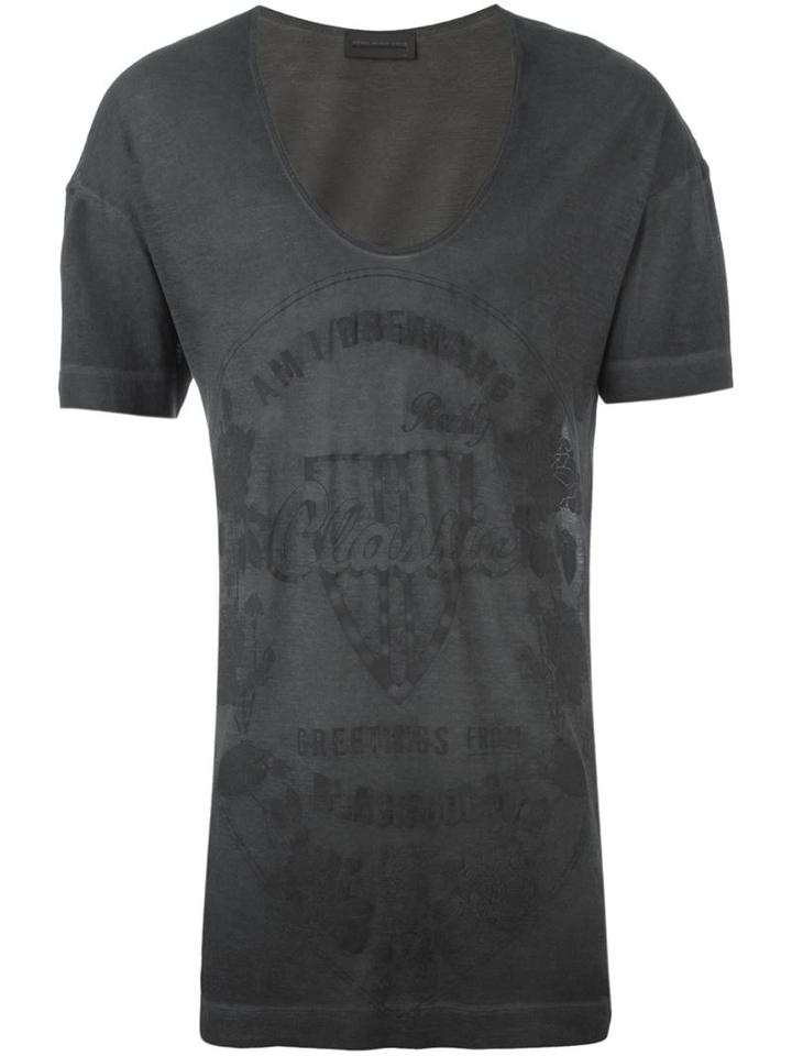 Diesel Black Gold Print V-neck T-shirt