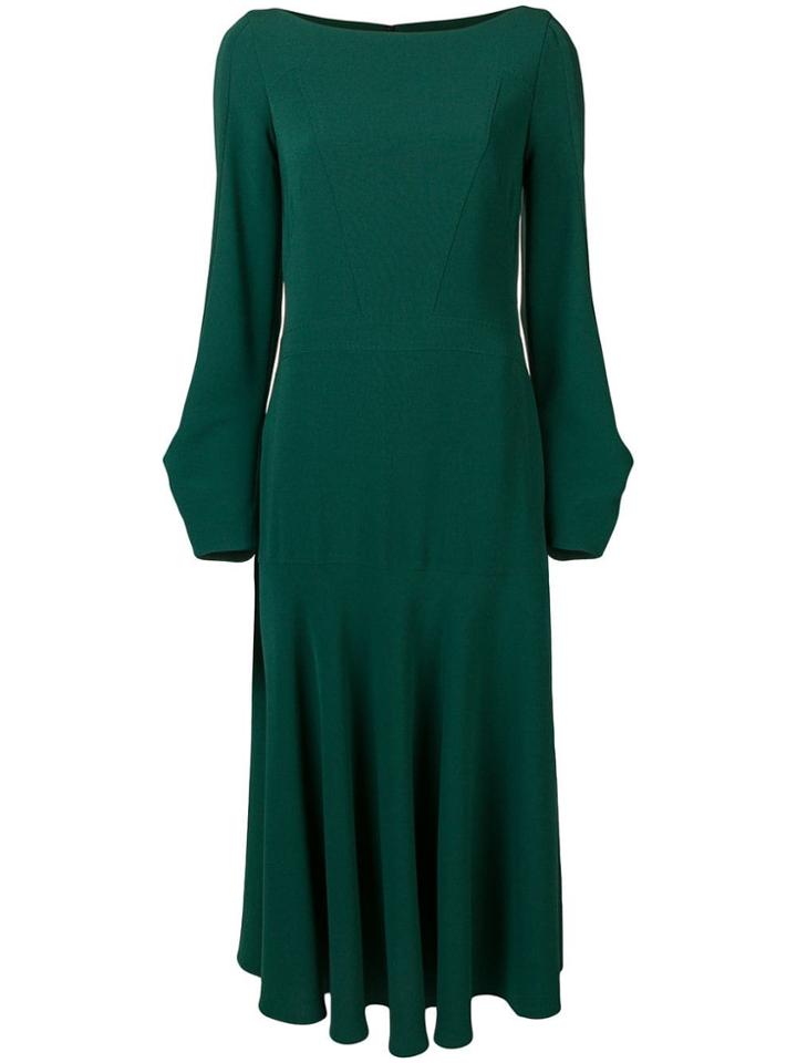 Talbot Runhof Loose Fit Midi Dress - Green