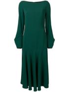 Talbot Runhof Loose Fit Midi Dress - Green