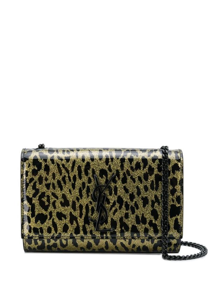 Saint Laurent Leopard Kate Shoulder Bag - Gold
