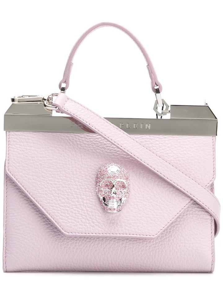 Philipp Plein Purple Clutch, Women's, Pink/purple, Calf Leather