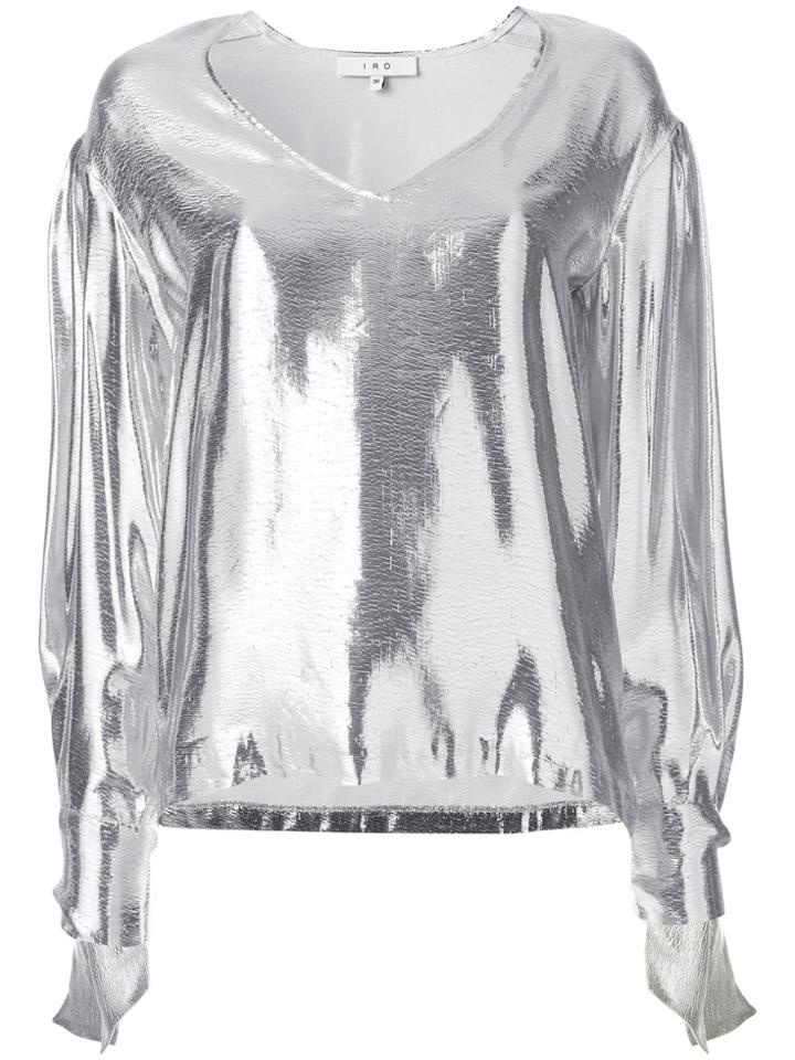 Iro Asymmetric Cuff Blouse - Metallic