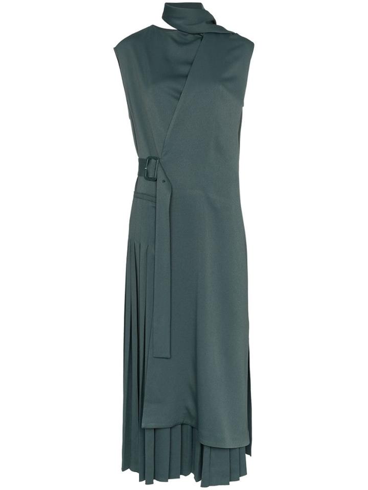 Joseph Birley Pleat Skirt Dress - Green