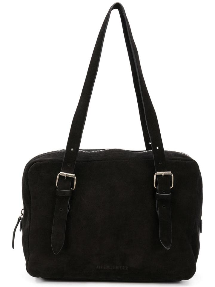 Ann Demeulemeester Buckled Shoulder Bag - Black