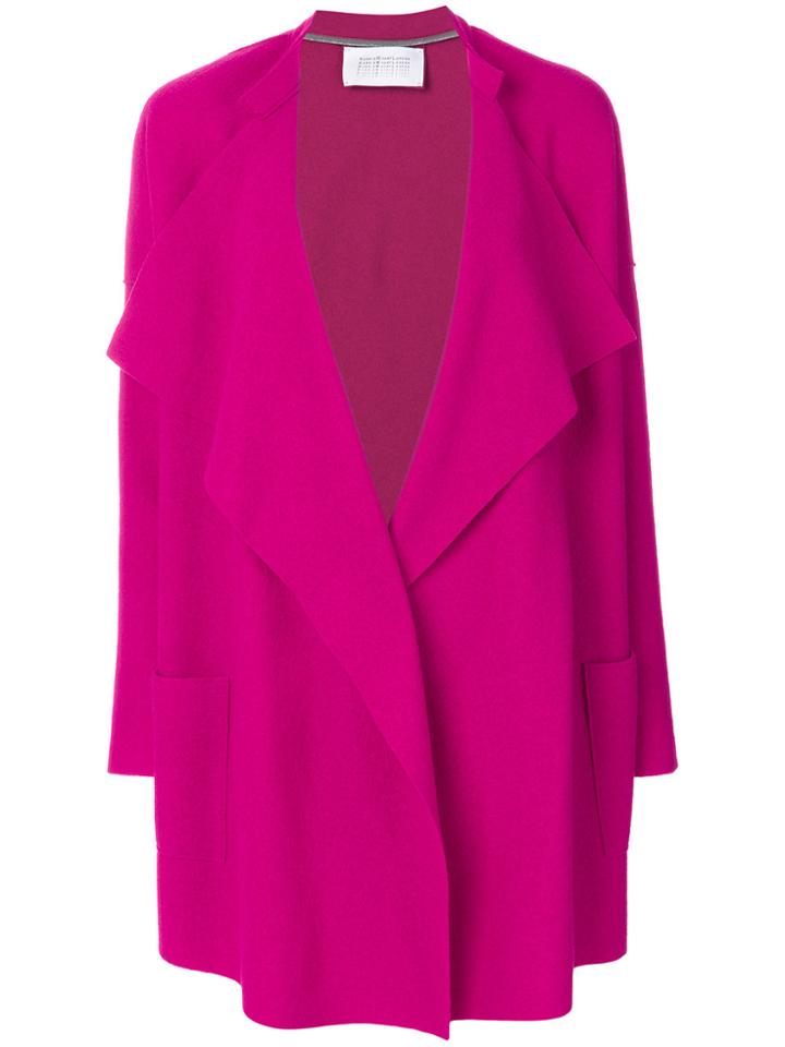 Harris Wharf London Shawl Lapel Coat - Pink & Purple