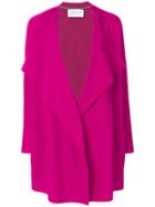 Harris Wharf London Shawl Lapel Coat - Pink & Purple