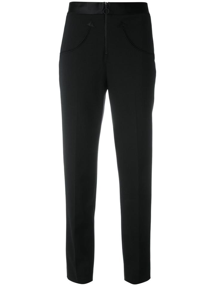 Alexander Wang Slim-fit Trousers, Women's, Size: 2, Black, Polyester/spandex/elastane/silk