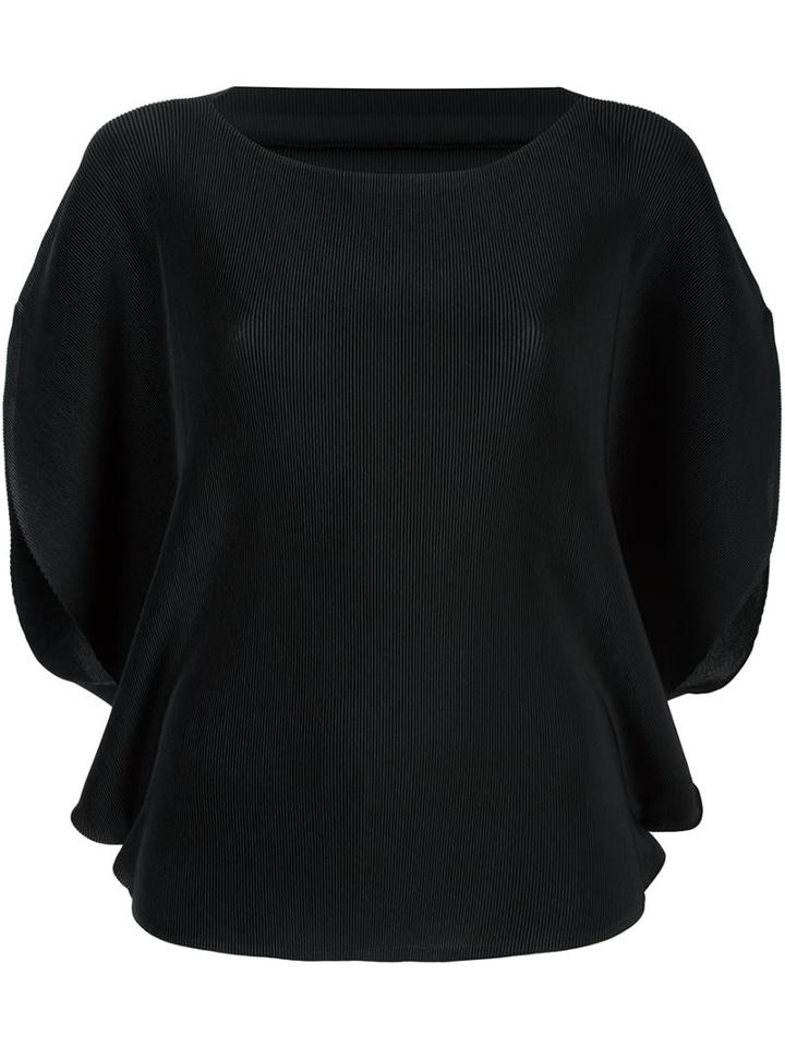 Pleats Please By Issey Miyake Crepe Top, Women's, Black, Polyester