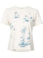 Raquel Allegra Palm Tree Print T-shirt - White