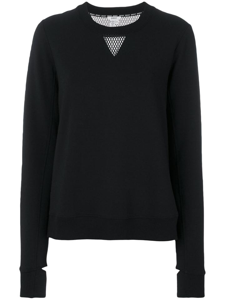 Versace Jeans Mesh Panel Jumper - Black