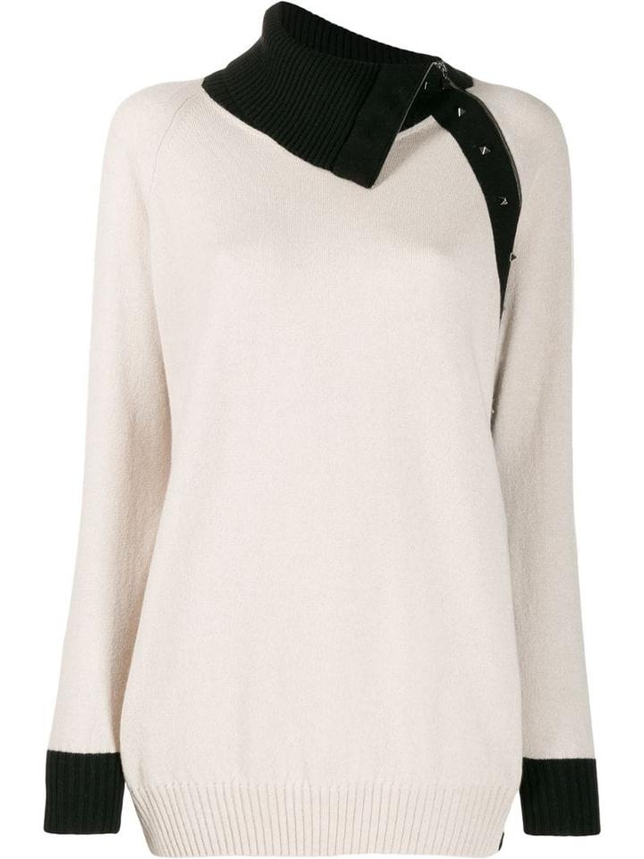 D.exterior Contrasting Hem Jumper - Neutrals