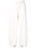 Mm6 Maison Margiela Slit-hem Track Pants - White