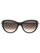 Cartier 'panthère Wild Cat' Sunglasses, Women's, Black, Acetate/metal (other)/enamel/platinum