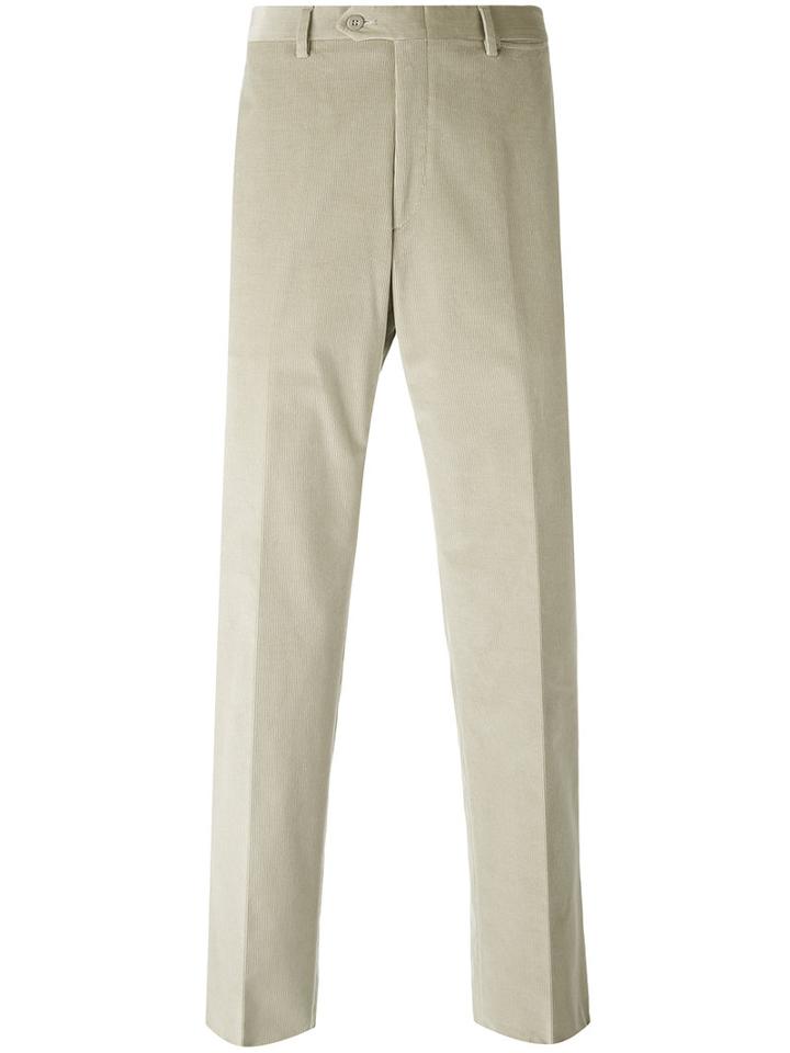 Brioni - Slim-fit Trousers - Men - Cotton/spandex/elastane - 48, Nude/neutrals, Cotton/spandex/elastane