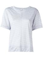 Adidas By Stella Mccartney Logo Print T-shirt, Women's, Size: Medium, Grey, Lyocell/polyester
