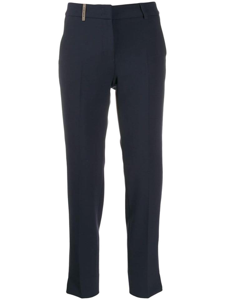Peserico Slim-fit Tailored Trousers - Blue