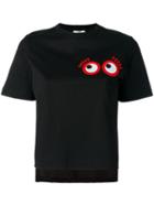 Fendi Googly Eyes T-shirt, Women's, Size: 42, Black, Cotton