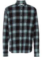 Saint Laurent Check Wool Shirt - Black