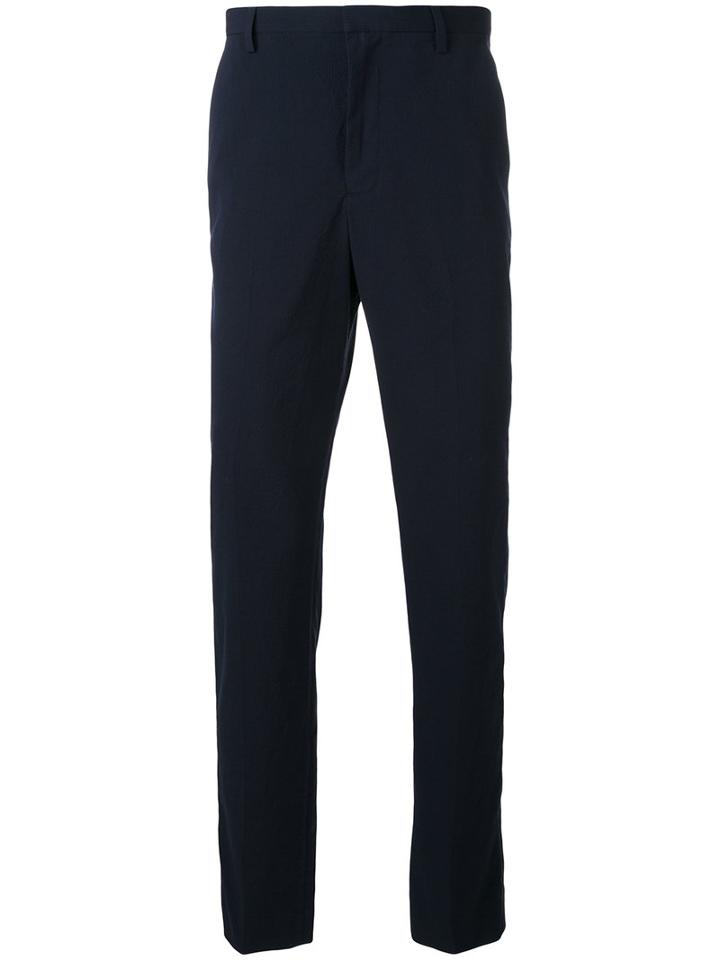 Folk - Counter Textured Trousers - Men - Cotton - 5, Blue, Cotton