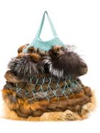 Liska Liska Danak Grau/braun Mink Fur/fox Fur - Brown