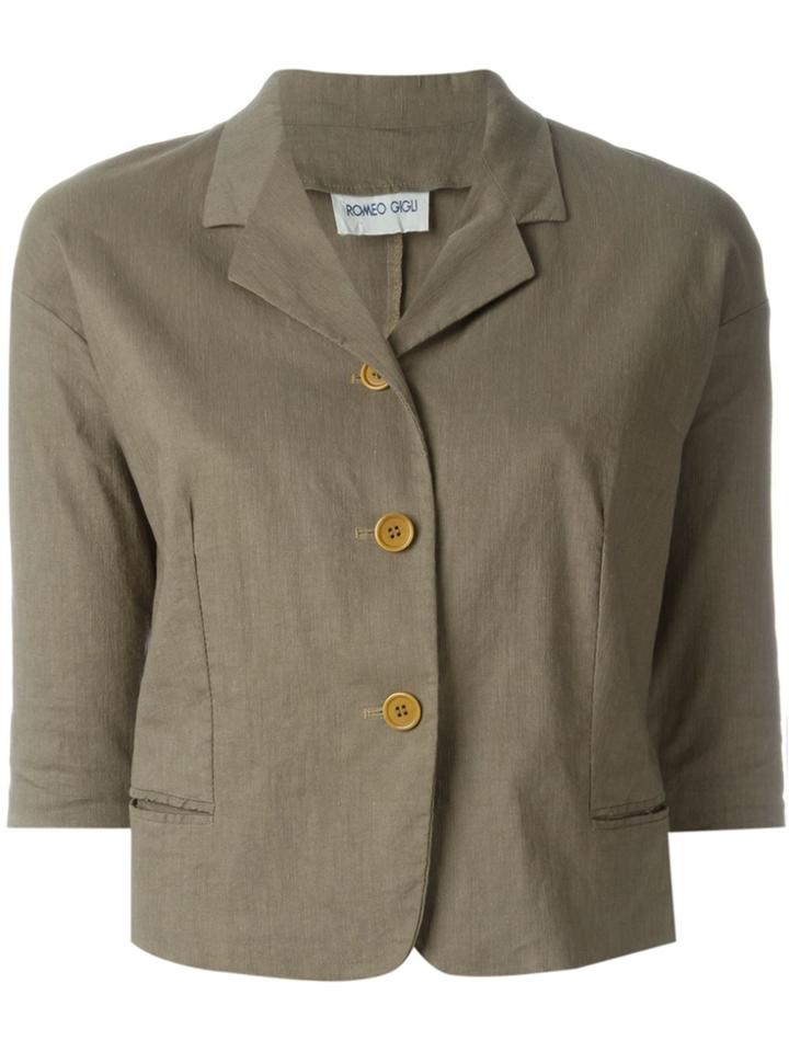 Romeo Gigli Vintage Three-quarter Sleeve Jacket - Brown