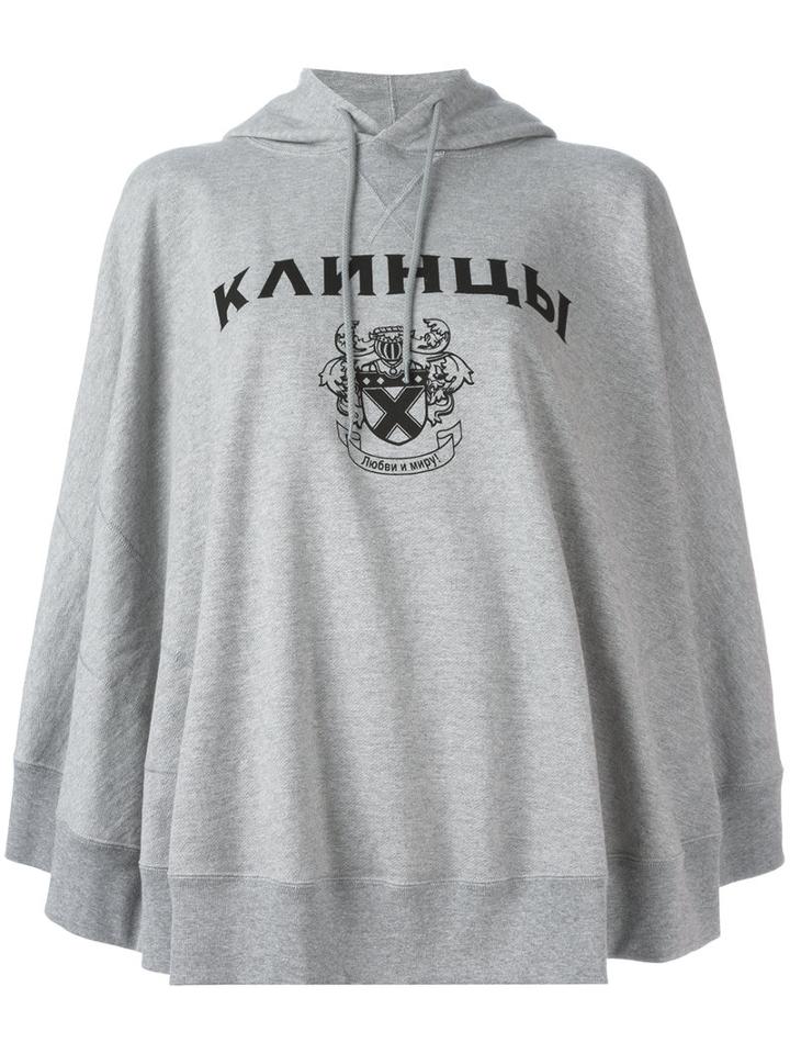 Junya Watanabe Comme Des Garçons Cape-style Hoodie, Women's, Size: Small, Grey, Polyester/polyurethane/rayon/cotton