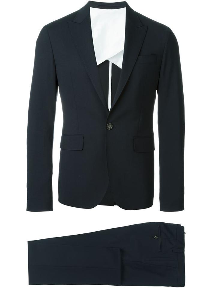 Dsquared2 Classic Two-piece Suit, Men's, Size: 48, Blue, Cotton/polyester/virgin Wool