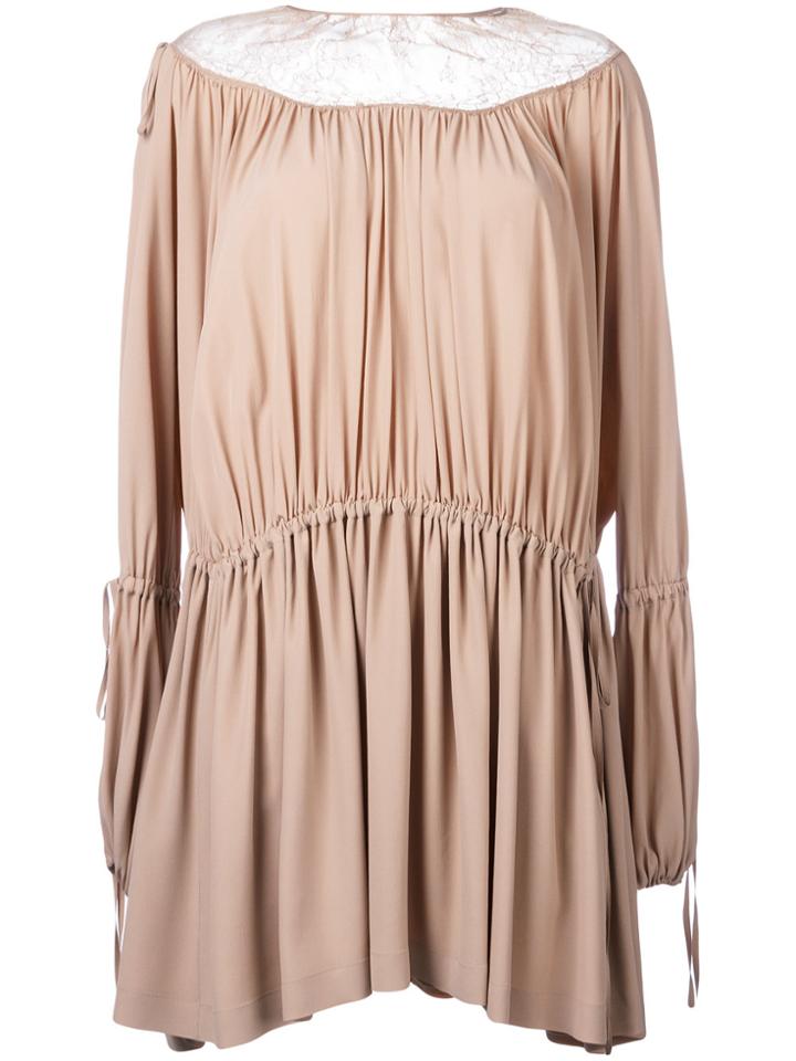 No21 Gathered Detail Dress - Nude & Neutrals