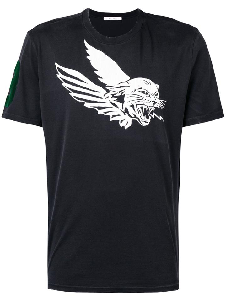 Givenchy Tiger Print Short-sleeve T-shirt - Black