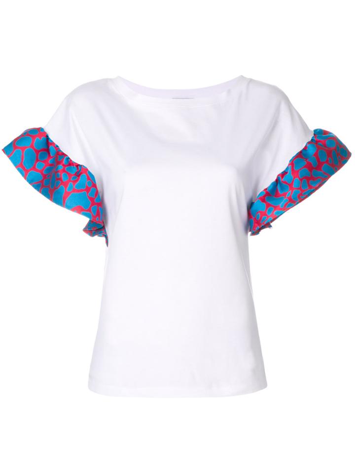 Ultràchic Contrast Ruffled Sleeves - White