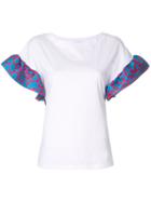 Ultràchic Contrast Ruffled Sleeves - White