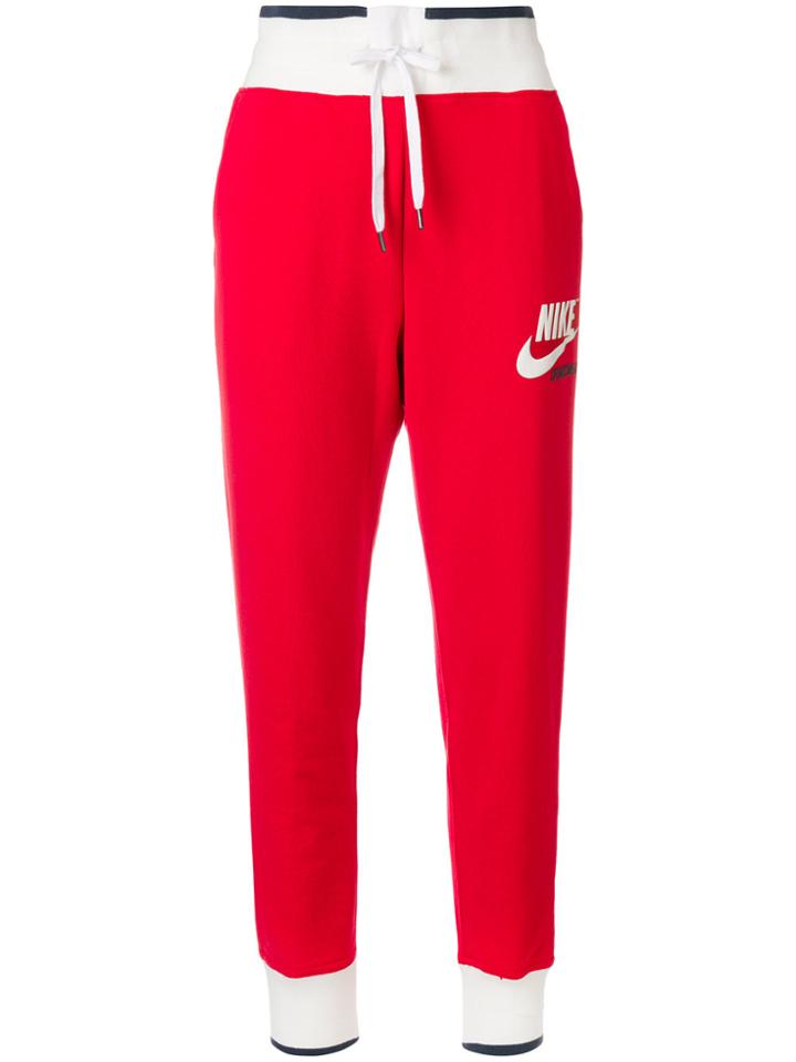 Nike Archive High Waist Fleece Pants - Red