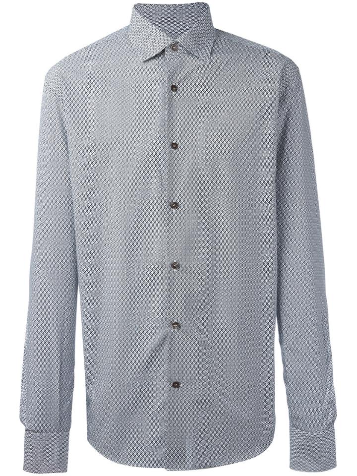 Salvatore Ferragamo Geometric Print Shirt - White
