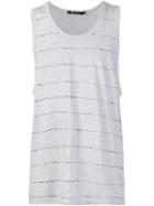 T By Alexander Wang Scribble Print Tank Top, Men's, Size: Small, Grey, Cotton
