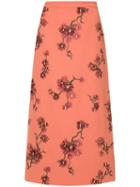 Erdem Floral Midi Skirt - Pink