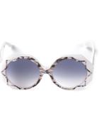 Cutler & Gross 'pinstripe Lace' Patterned Sunglasses