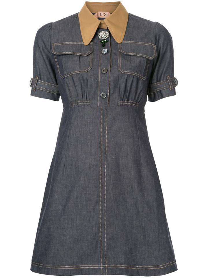 No21 A-line Denim Shirt-dress - Blue