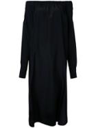 08sircus - Off The Shoulder Dress - Women - Silk/cupro - 36, Black, Silk/cupro